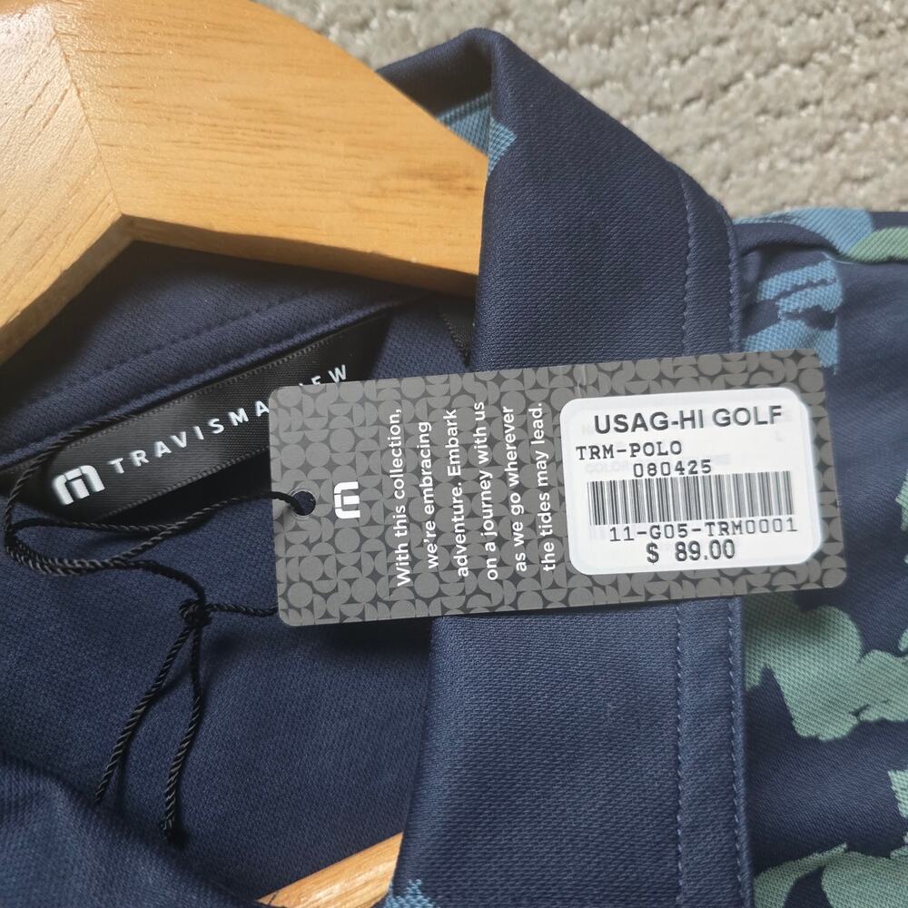 *NWT TravisMathew Mens Favorite Hello Polo Shirt Navy Size L Golf  Comfort - Picture 4 of 7